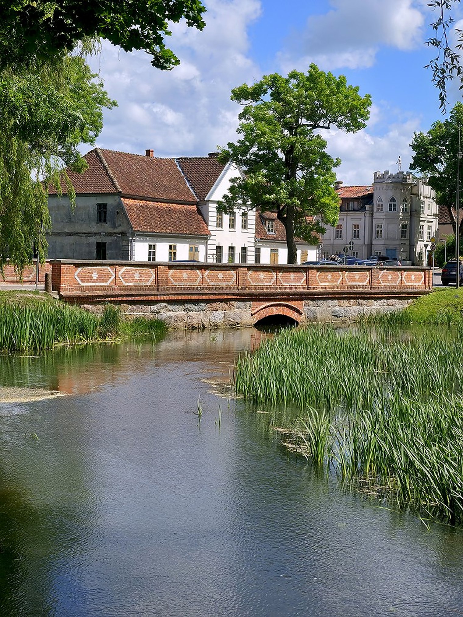 The bridge by St Catherine’s church. Follow the water on foot and it surfaces the whole way through town.